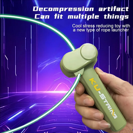 Glow in the Dark Electric Rope Launcher Toy for Kids